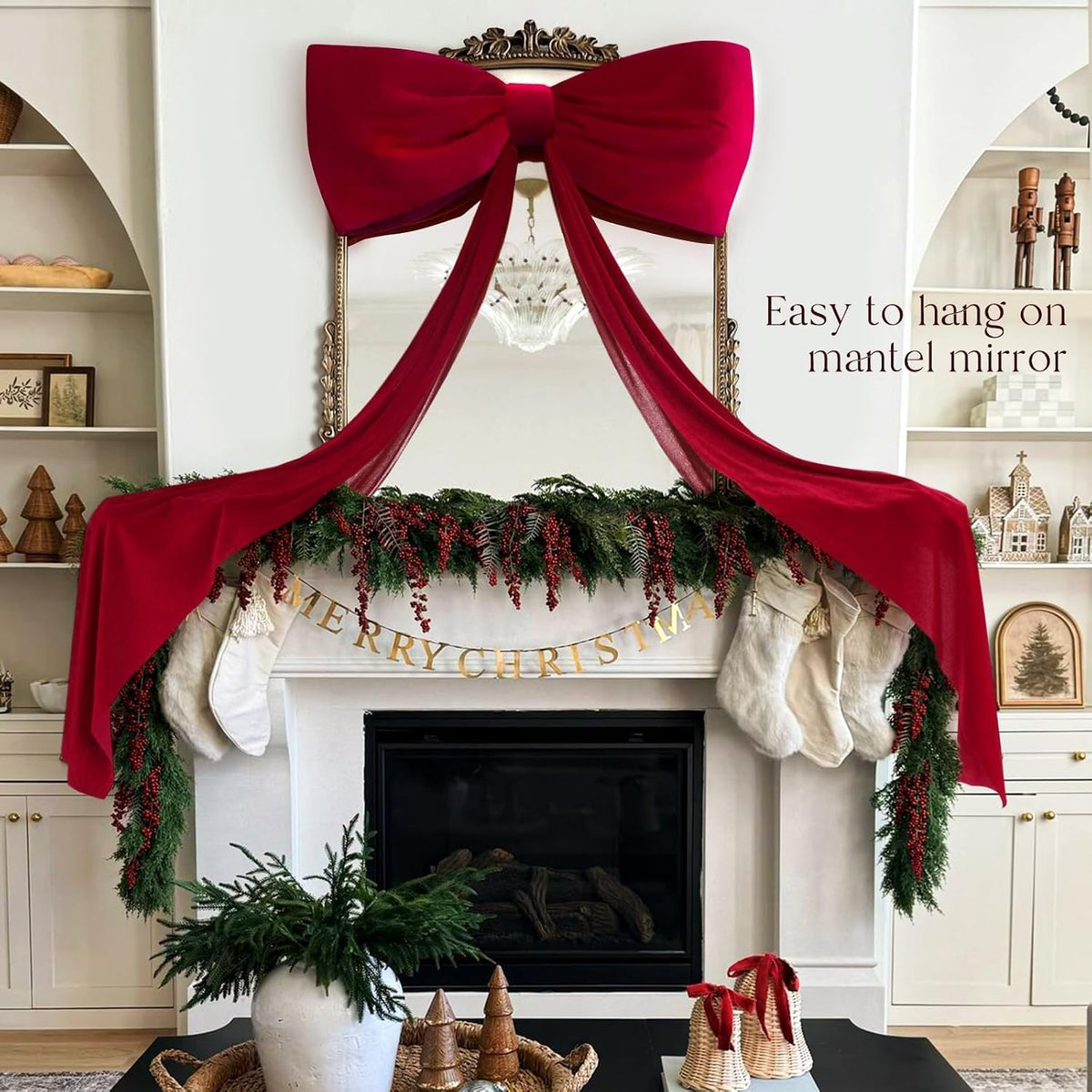 Decoraciones navideñas: lazos gigantes de 6 pies para decoración de...