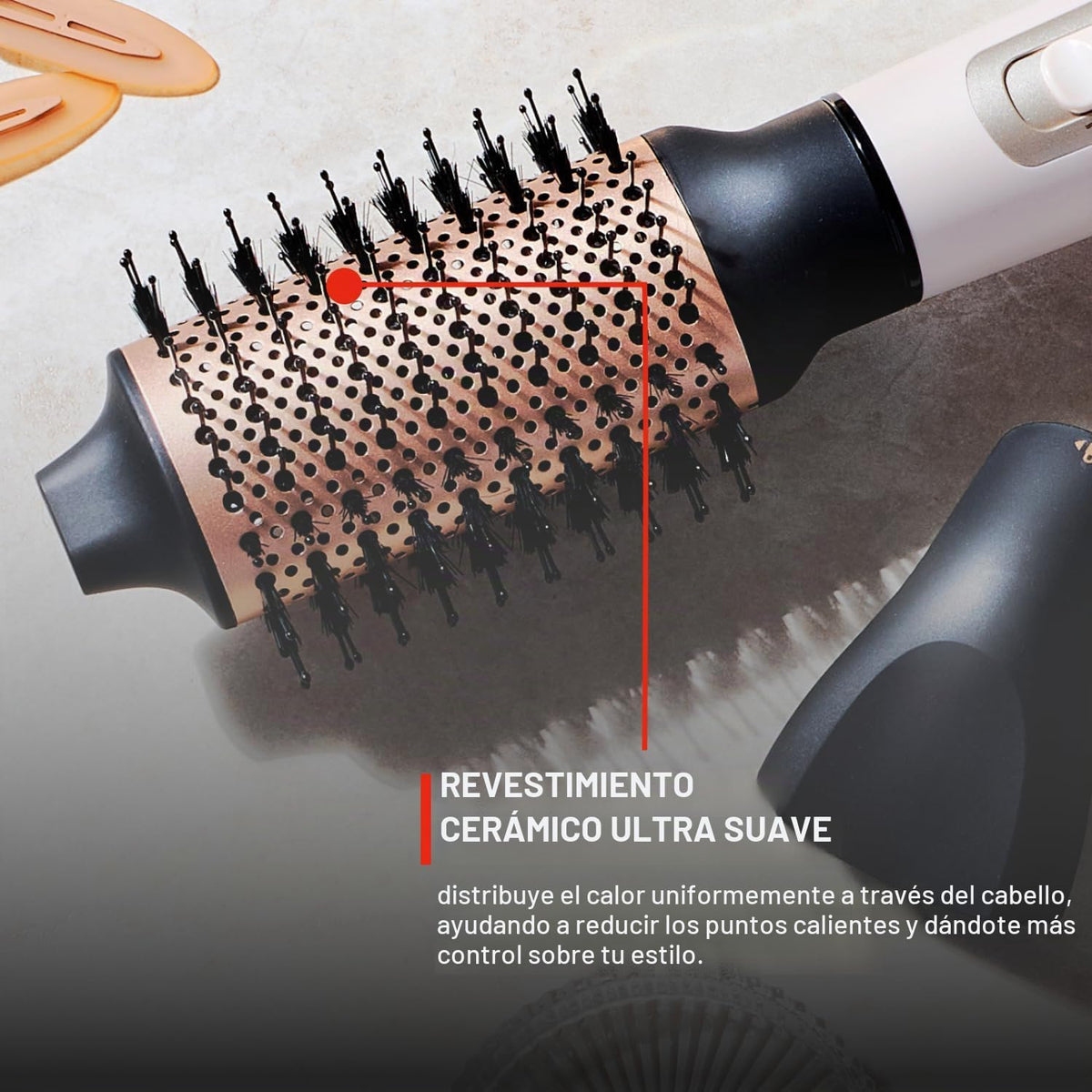 Remington Shine Therapy - Cepillo secador de pelo ovalado de 2.4 pu...