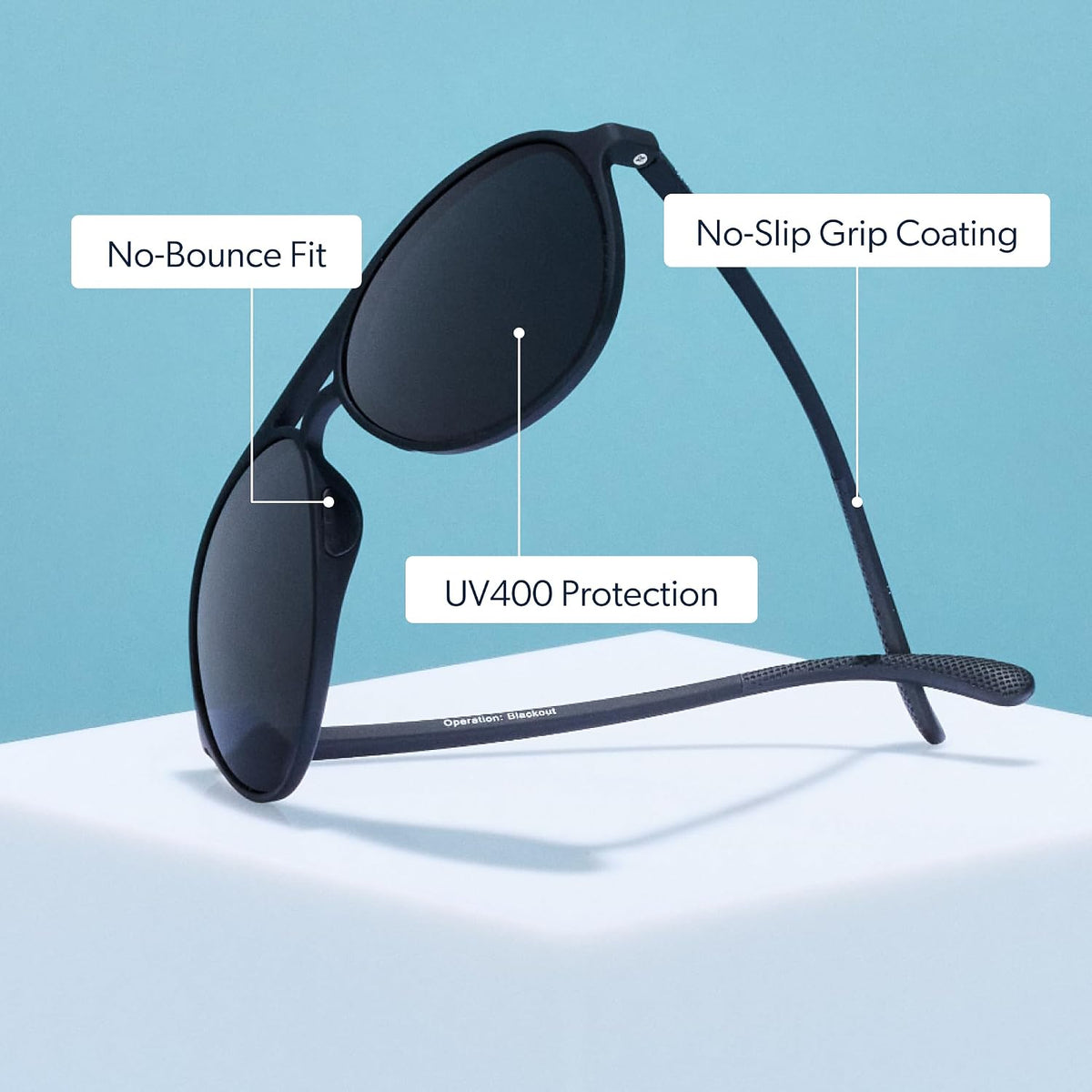 goodr Gafas de sol polarizadas Mach G para mujer y hombre | Marco d...