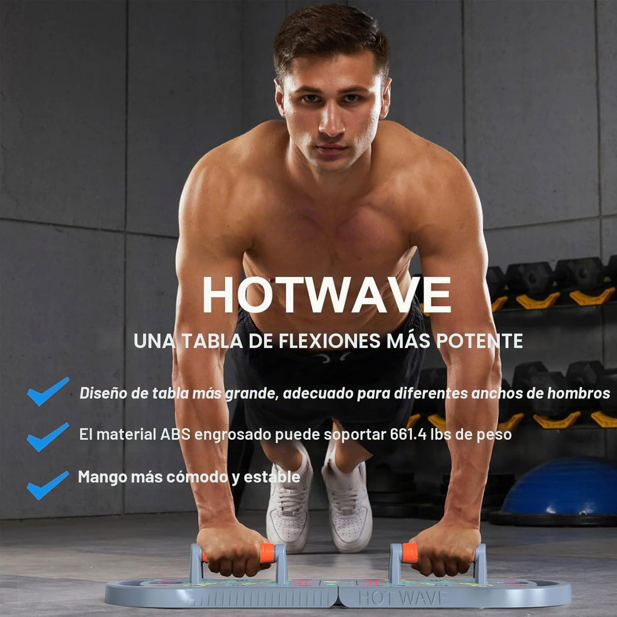 Tabla de flexiones HOTWAVE, tabla de flexiones portátil, barra de f...