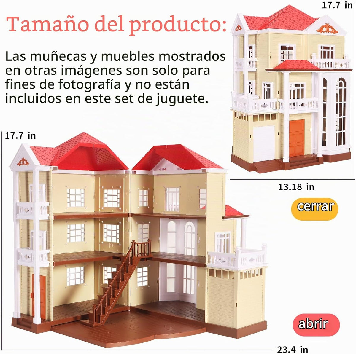 BananMelonBM Kid Toys Family Cozy Cabin Country Home Playset | Mueb...