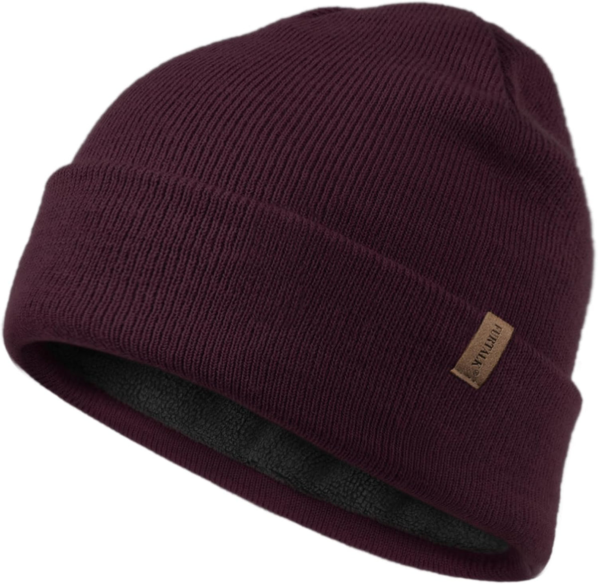 FURTALK Gorro de invierno con forro polar para hombre, doble capa,...