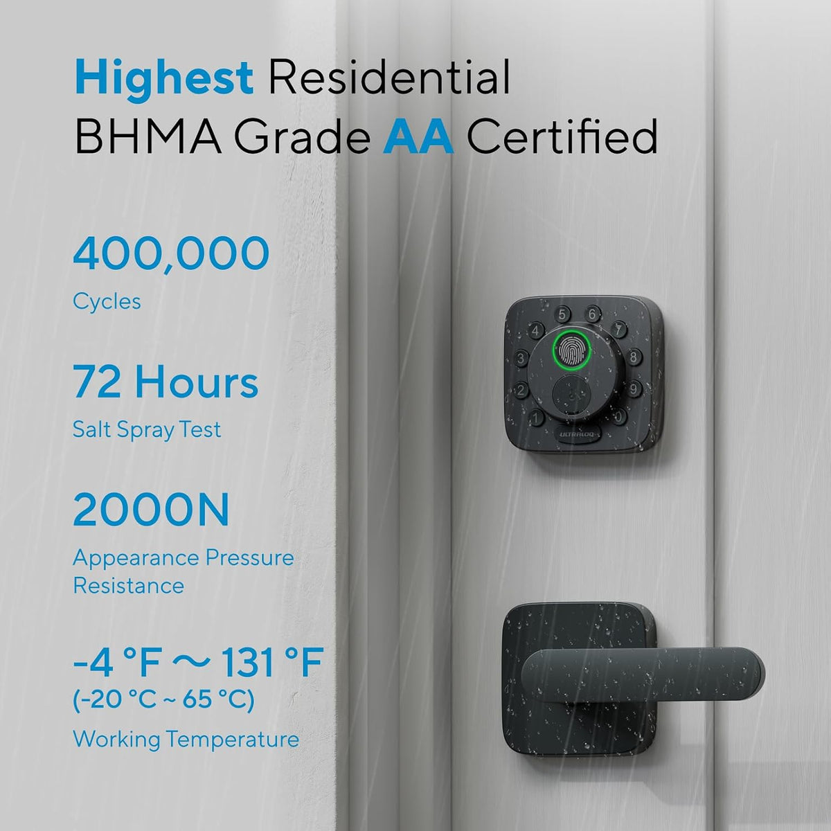 ULTRALOQ Bolt SE Wi-Fi Smart Lock, materia sobre hilo, acceso remot...