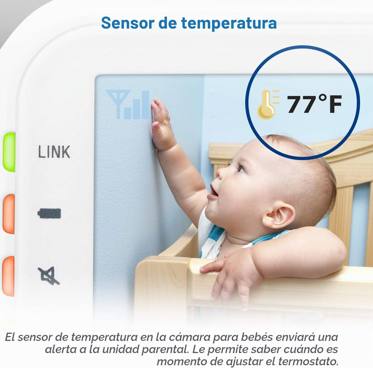 VTech VM3252 Monitor de bebé sin video WiFi, pantalla de 2.8 "...