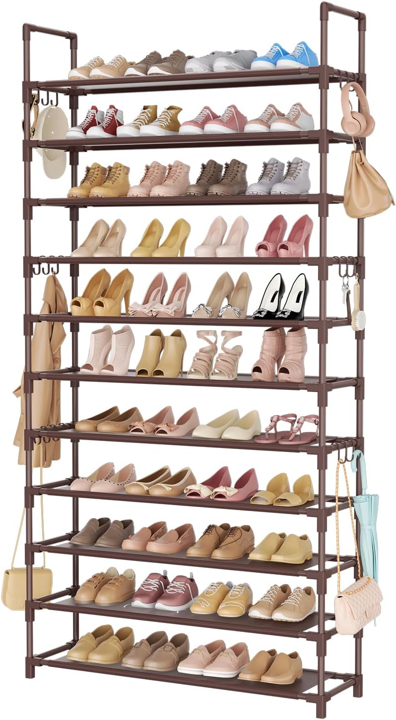 LANTEFUL Estante Alto de 11 Niveles para Zapatos Sostiene 55 Pares...