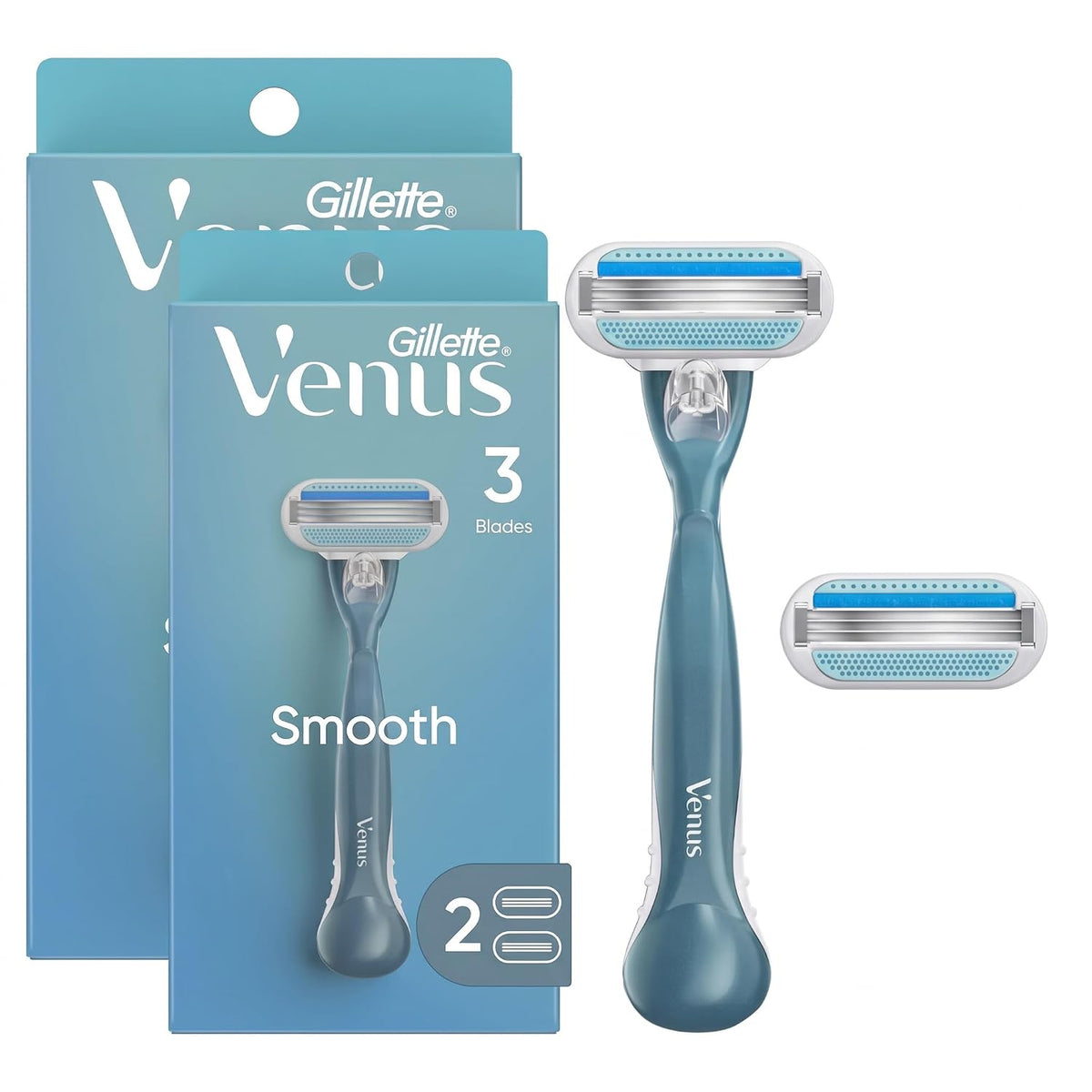 Maquinilla de afeitar para mujer Gillette Venus, 1 mango + 2 recamb...