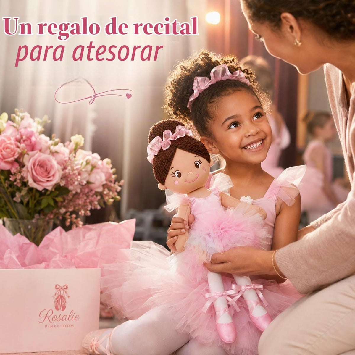 June Garden Rosalie Pinkbloom - Muñeca de peluche de bailarina, tut...