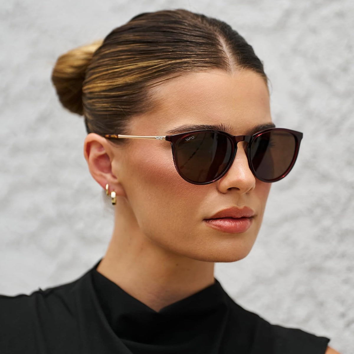 WearMe Pro Gafas de sol polarizadas redondas para mujer, protección...