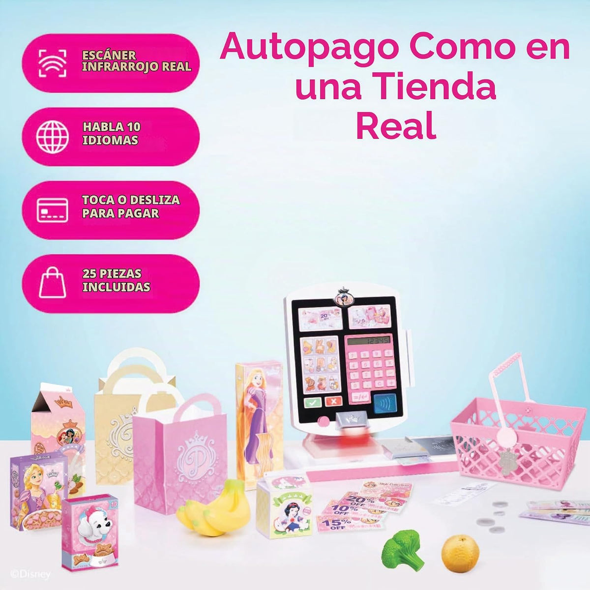 Disney Princess - Juego de registro de comestibles para niños (26 p...
