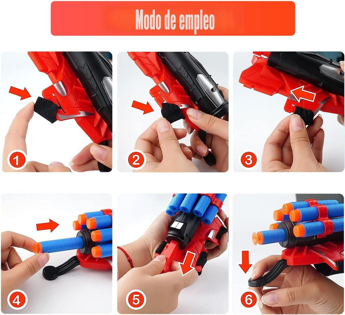 Juego de 2 guantes lanzadores de muñeca de tela de araña, decoracio...