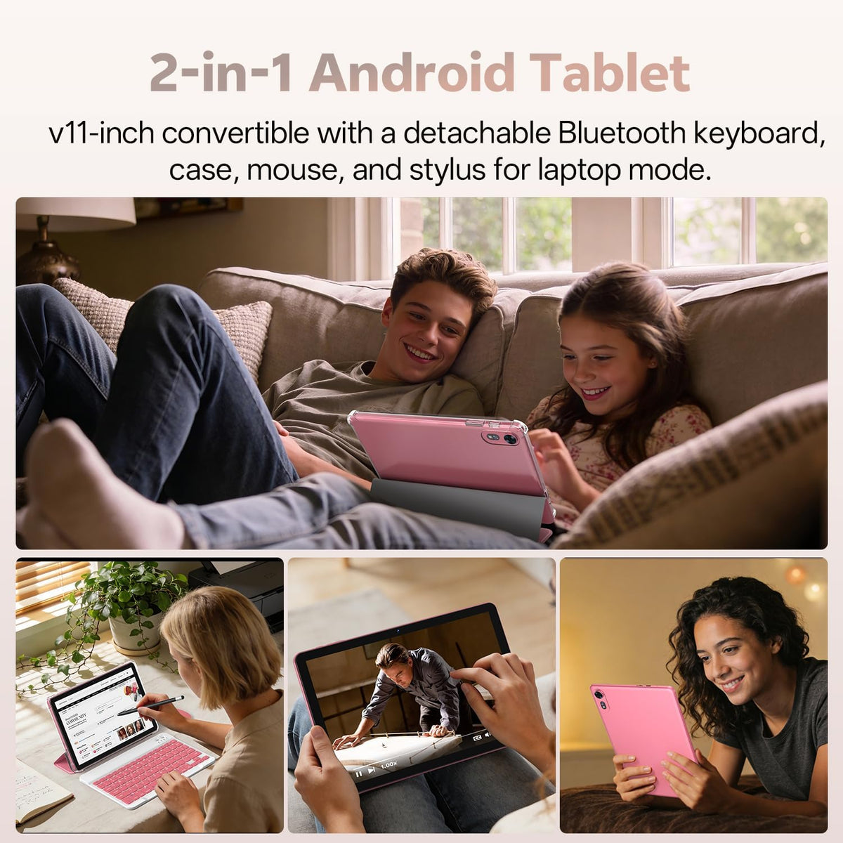 Tablet Android 16 de 10 pulgadas con teclado, 16 GB de RAM + 32 GB,...