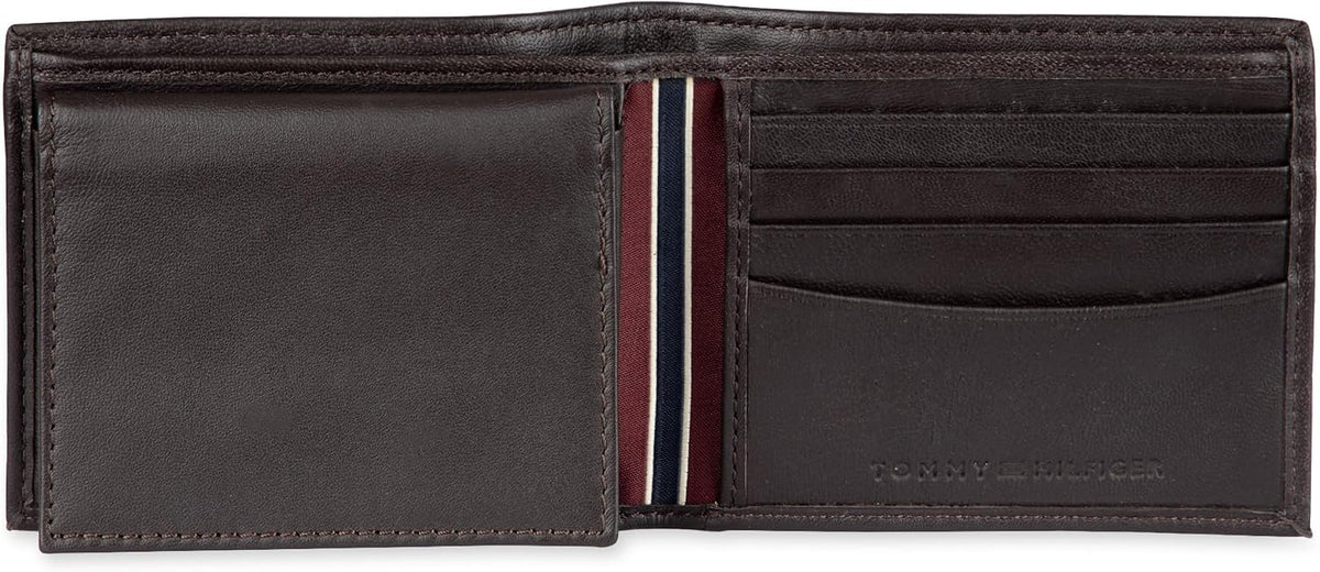 Tommy Hilfiger Cartera Passcase para hombre con ventana de identifi...