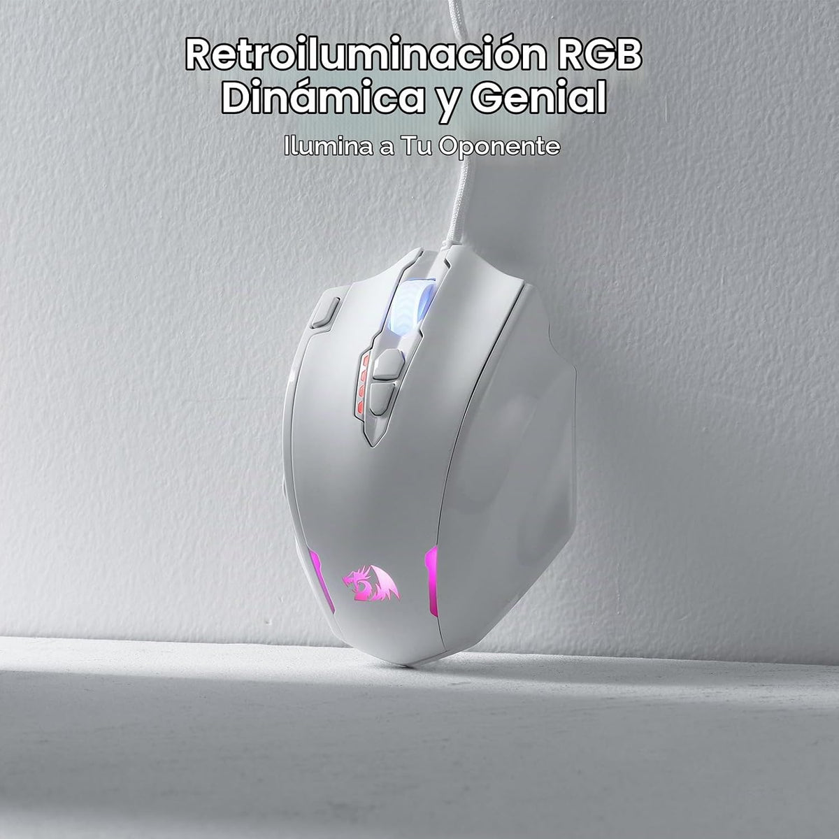 Redragon M908 Impact RGB LED MMO Mouse para juegos con 12 botones l...