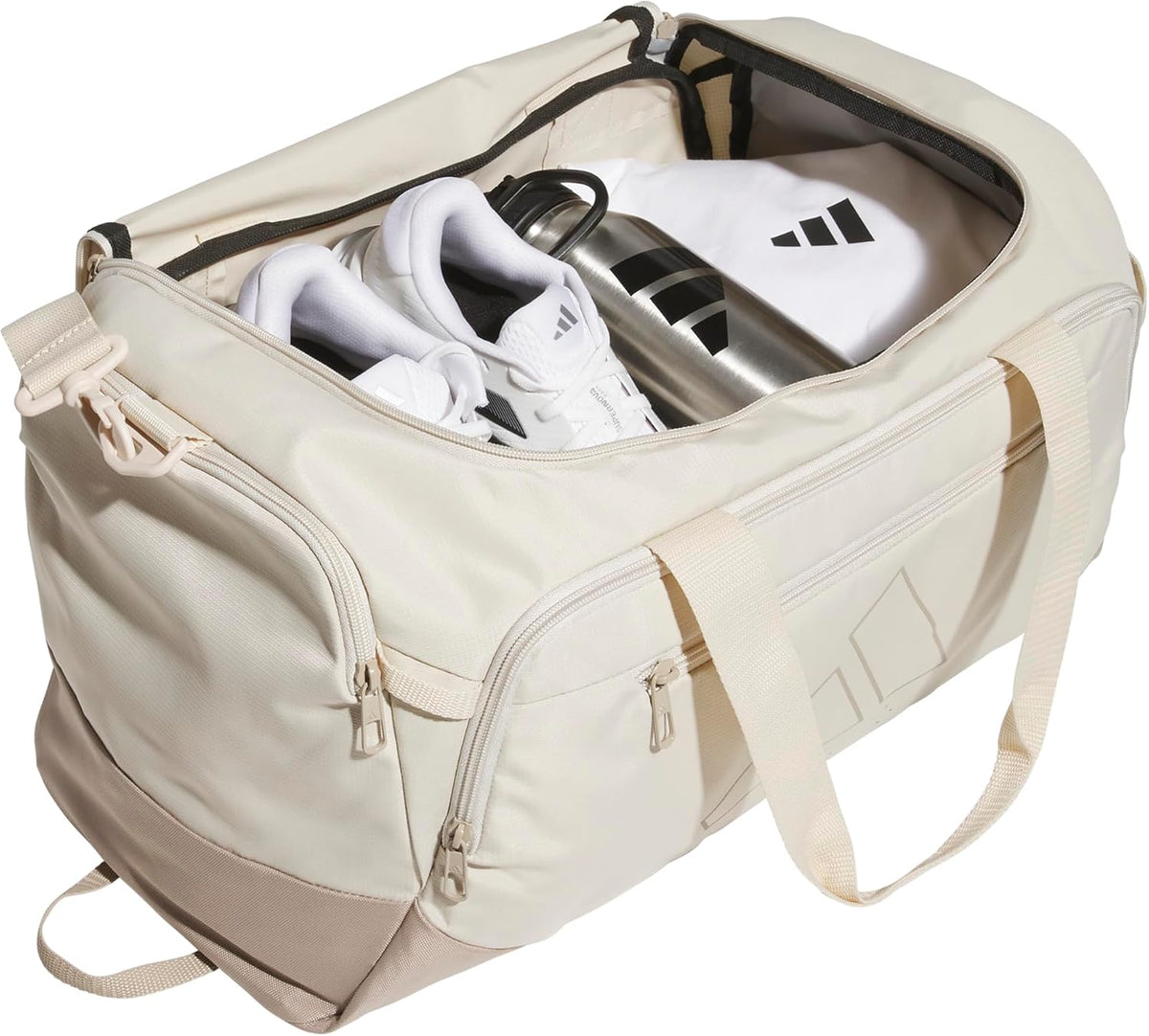 adidas Defender - Maleta deportiva, color beige y caqui (Crystal Li...