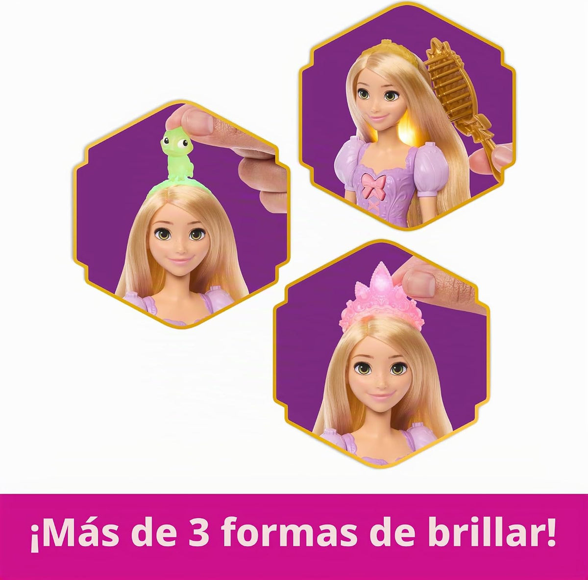 Mattel Disney Princess Rapunzel Fashion Doll con pelo iluminado y m...
