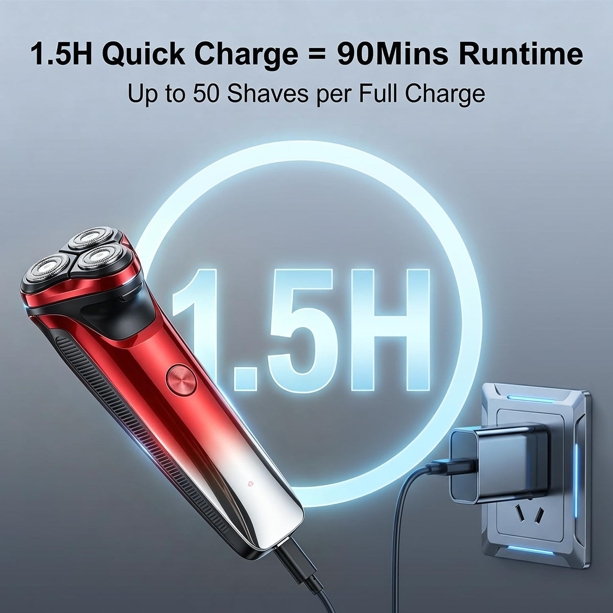 Ordele Maquinilla de afeitar eléctrica para hombres, afeitadora elé...