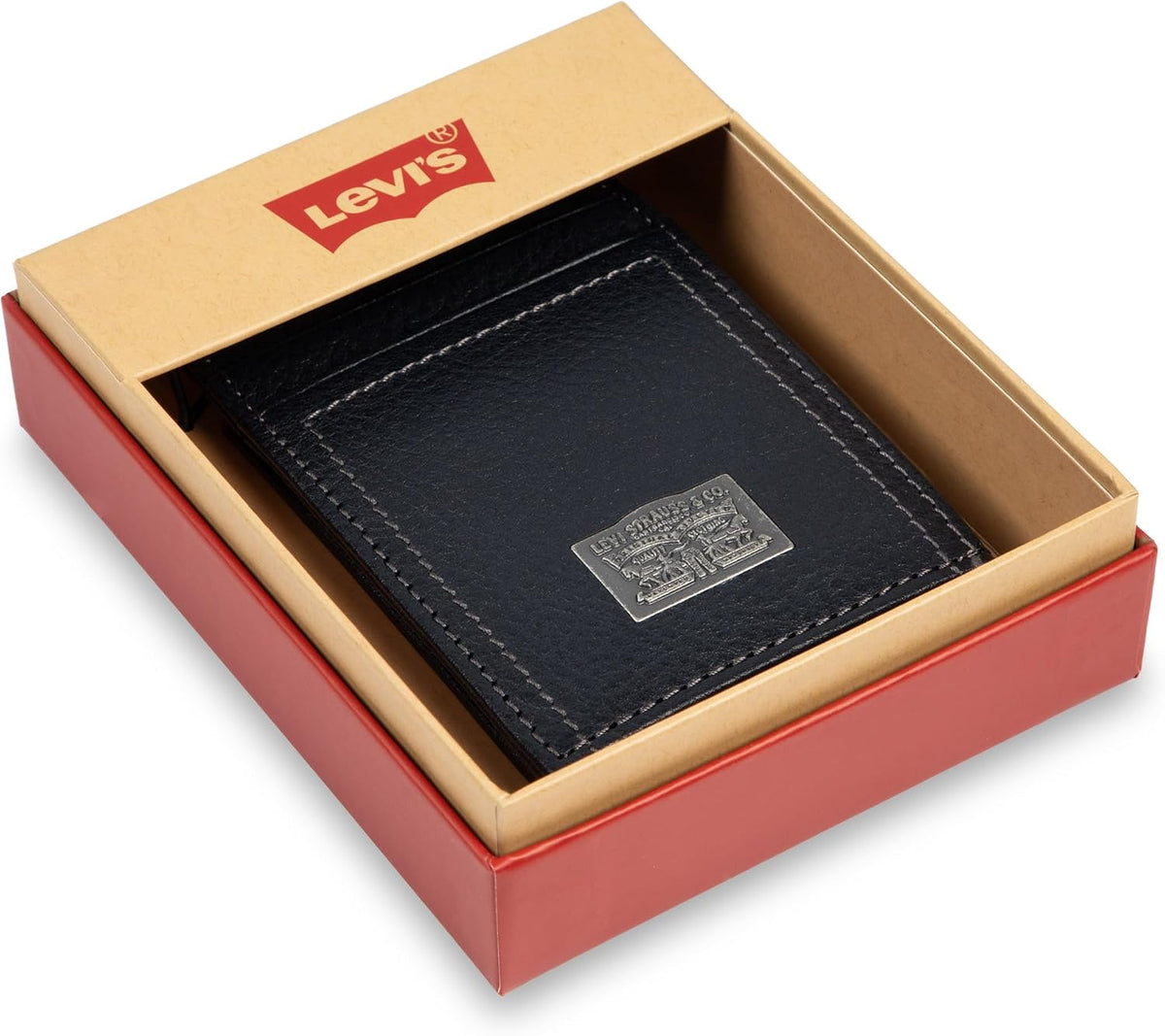 Levi's Cartera compacta para hombre con ranuras para tarjetas y...