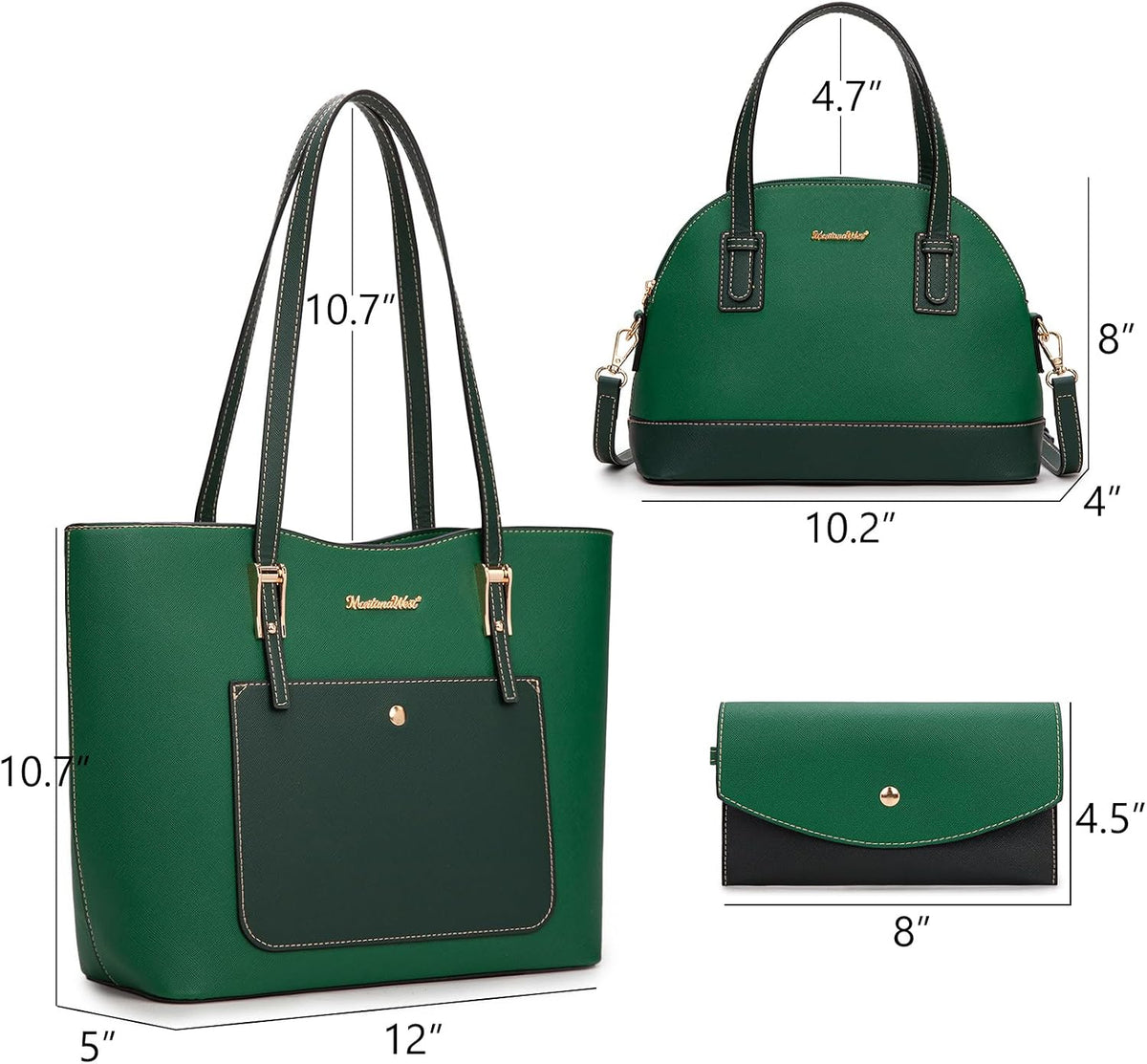 Montana West - Juego de 3 piezas de bolsos para mujer: bolso de man...