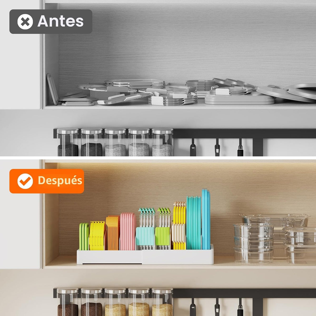 Lifewit Organizador de armario de cocina para tapa de condensador d...