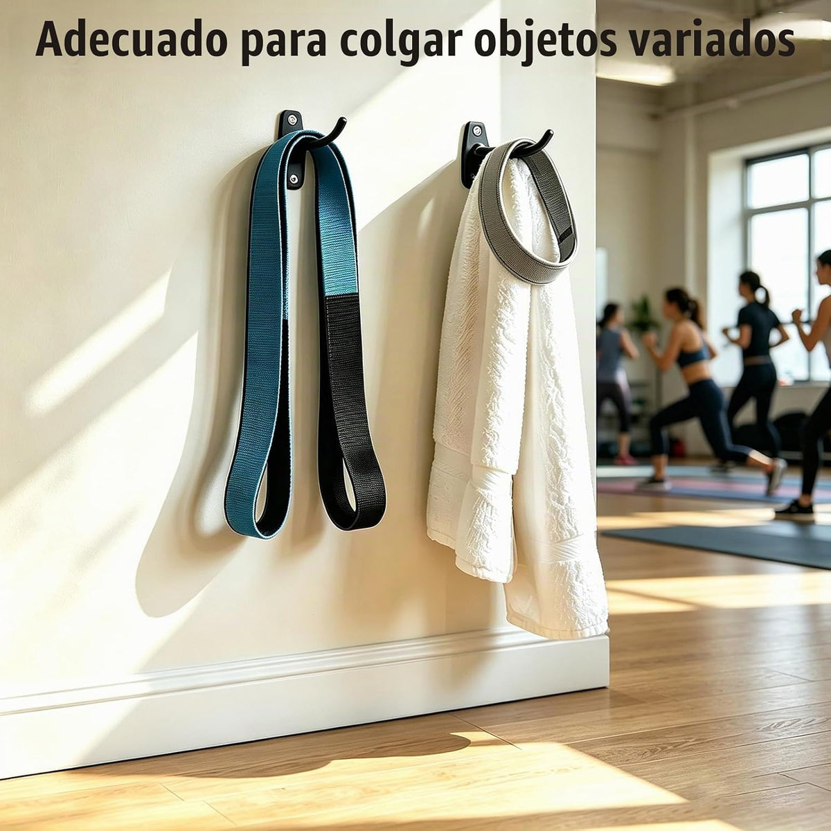 Soporte de pared para esterilla de yoga, estante de almacenamiento...