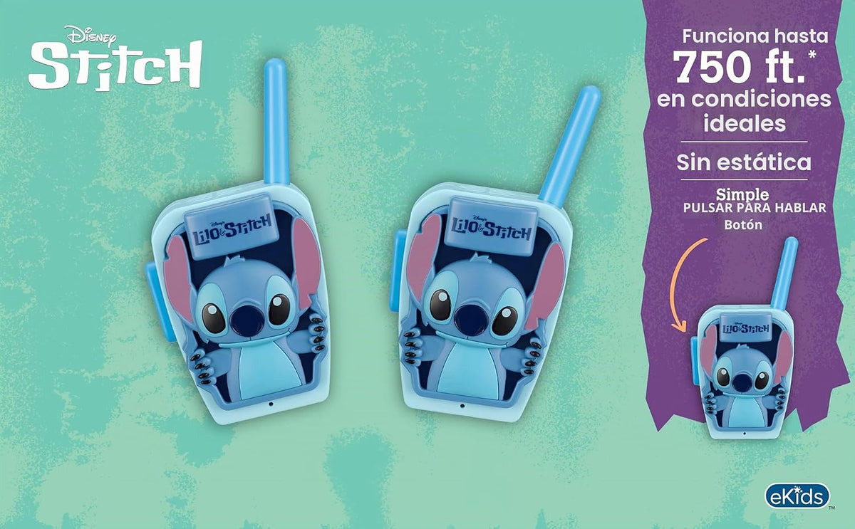 Walkie Talkies de Stitch para niños, juguetes de interior y exterio...