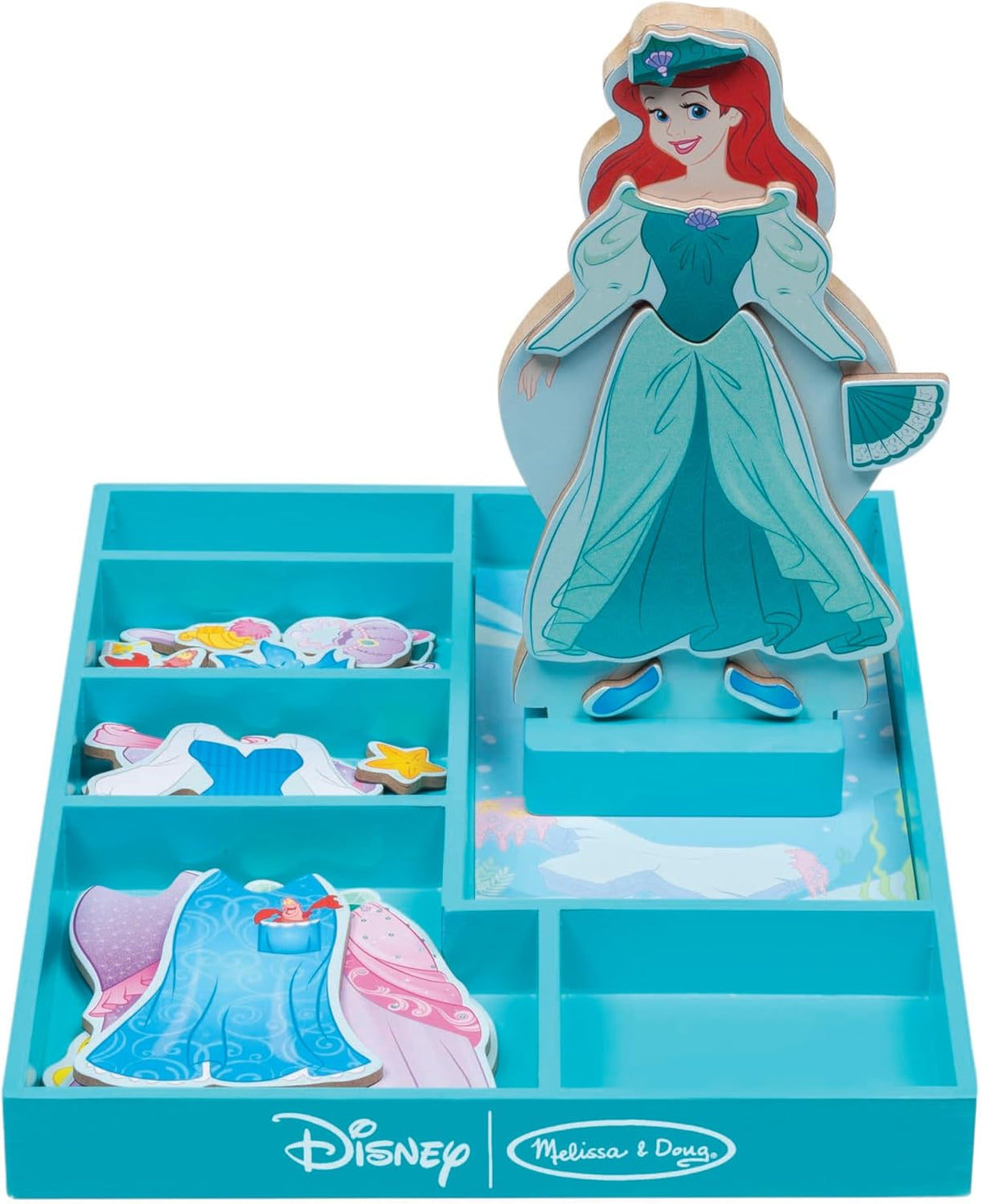 Melissa & Doug \u2013 Juego de disfraces de Ariel | 37 piezas, muñe...