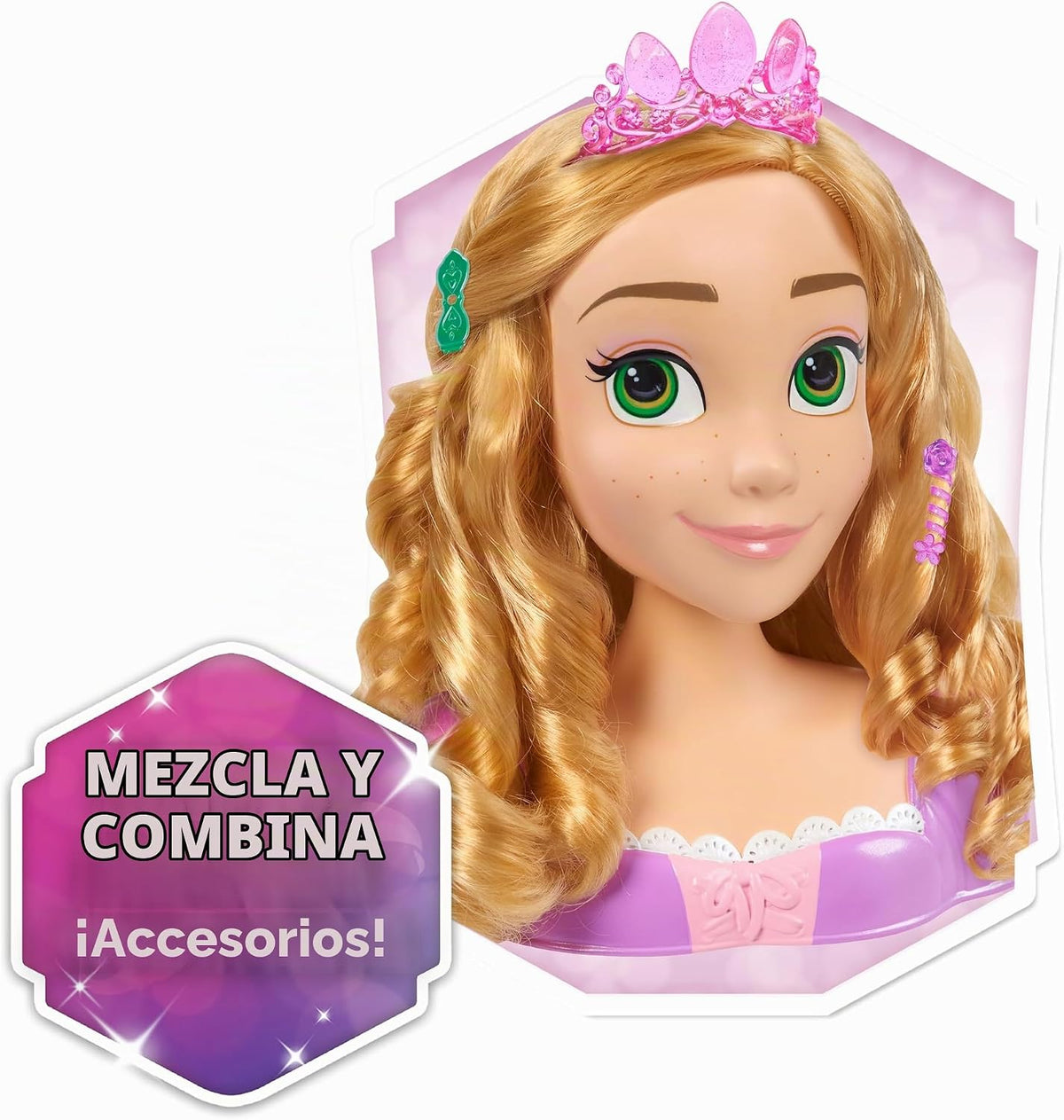 Disney Cabeza de peinado Princess Rapunzel | 14 piezas, juego de si...