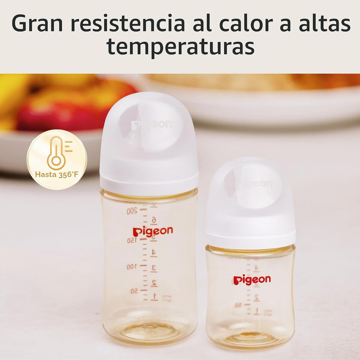Pigeon PPSU biberón anticólicos de cuello ancho, 8 oz, paquete de 2...