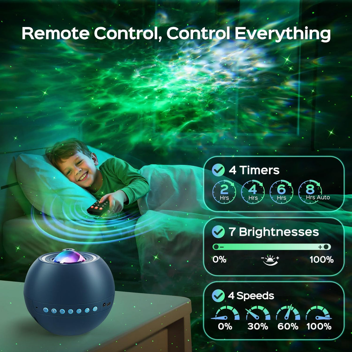 Proyector de galaxia para dormitorio, proyector de estrellas para d...