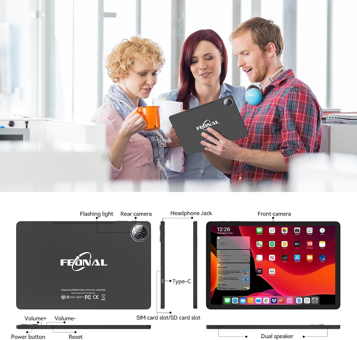 Tablet 11 pulgadas Android 16 Tablet 2026 Última actualización Octa...