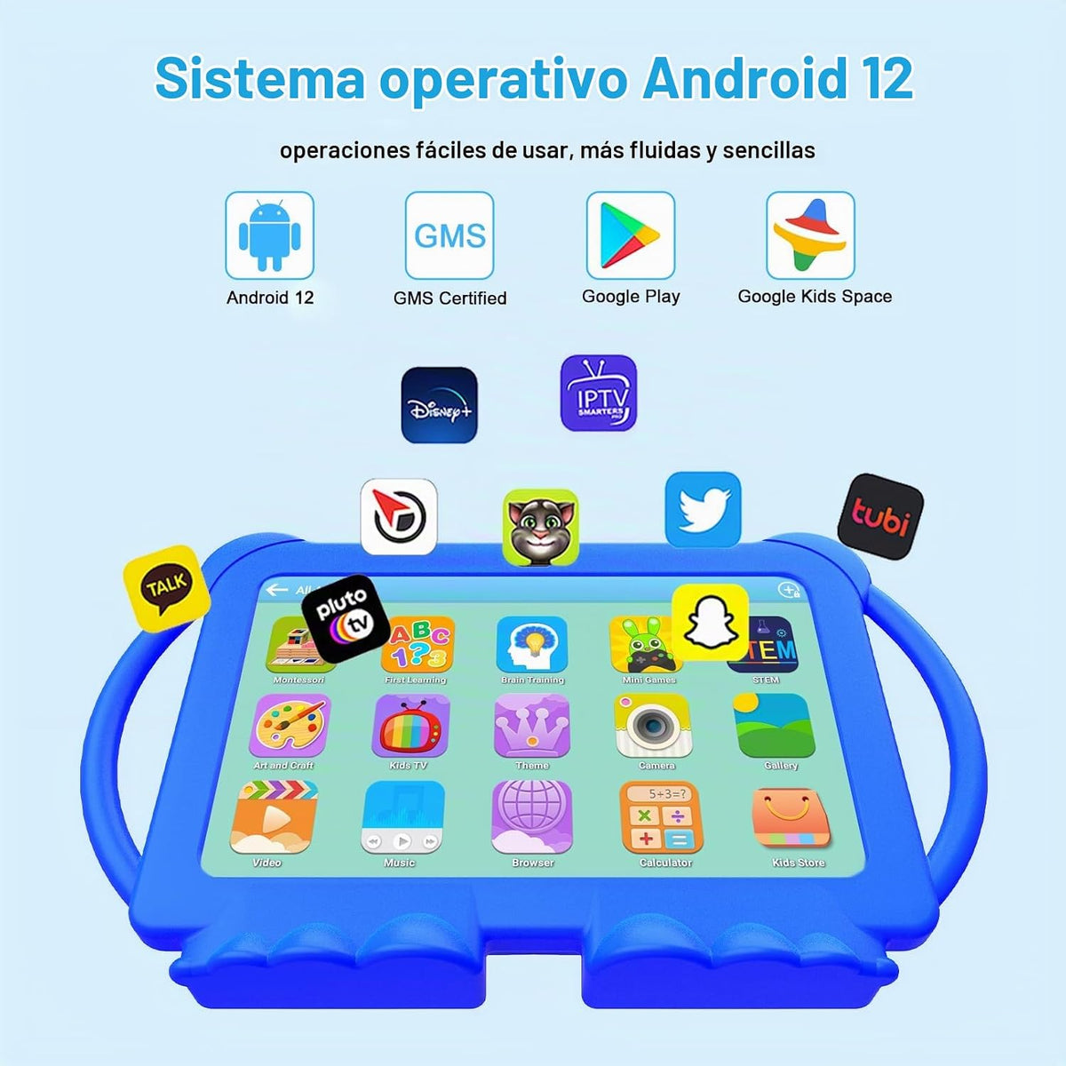 HOTTABLET Tableta para niños Android de 7 pulgadas, 4 GB de RAM 32...