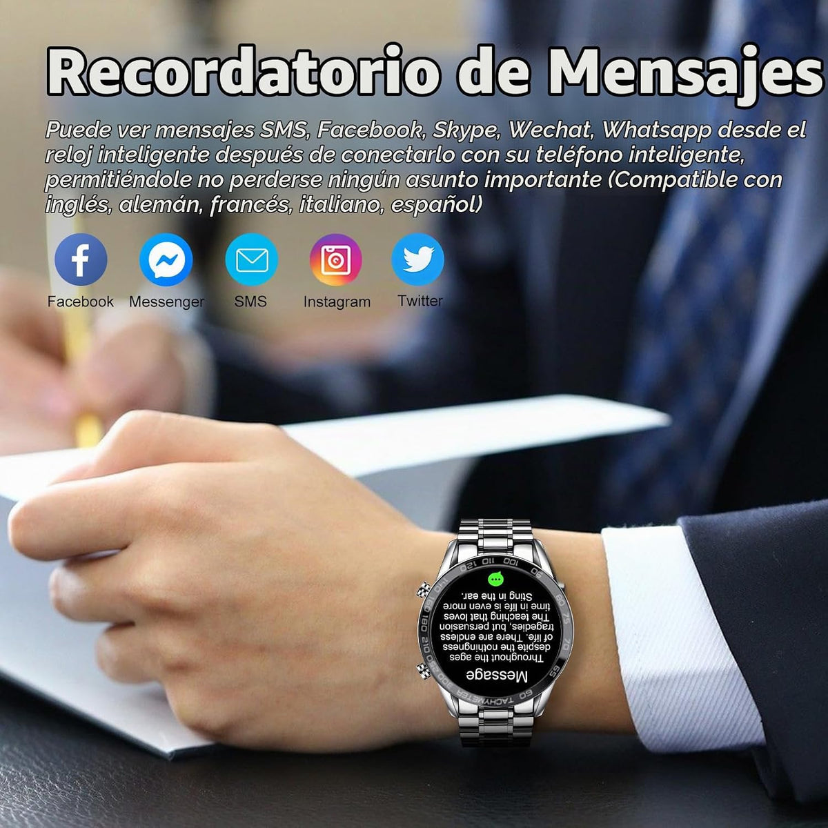 FILIEKEU Reloj inteligente para hombre para Android iOS, llamadas B...