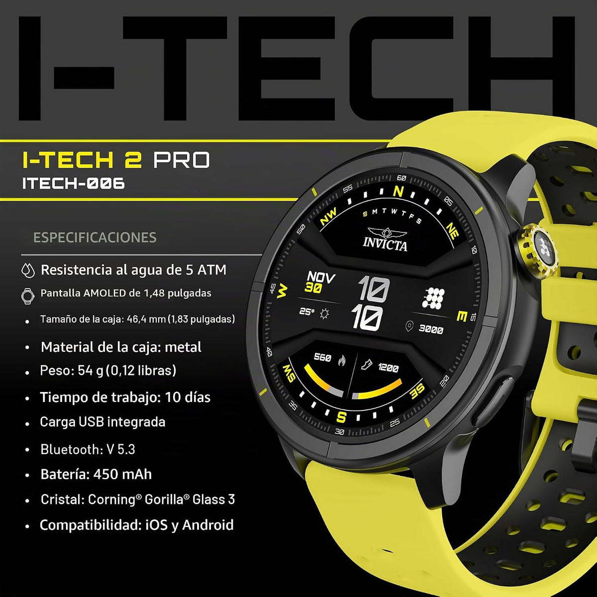Invicta I-Tech Digital Smartwatch 2