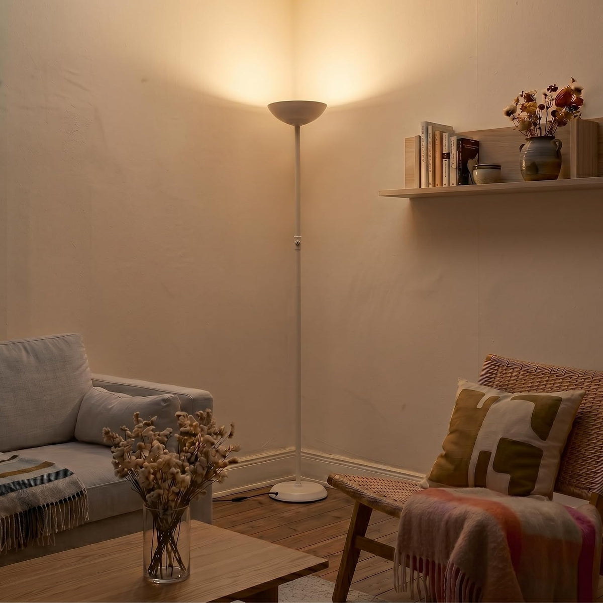 Brightech SkyLite - Lámpara de pie LED, lámpara de pie súper brilla...