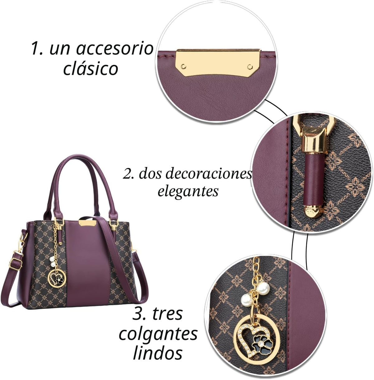 KKXIU Monederos y bolsos para mujer, Bolso tipo cartera con asa sup...