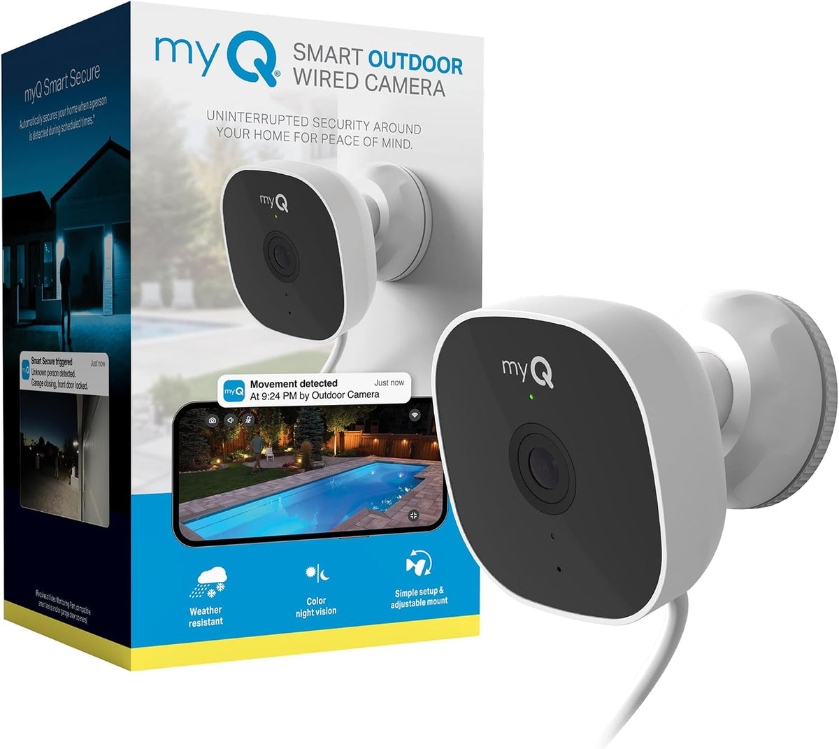 Chamberlain myQ Cámara inteligente con cable para exteriores