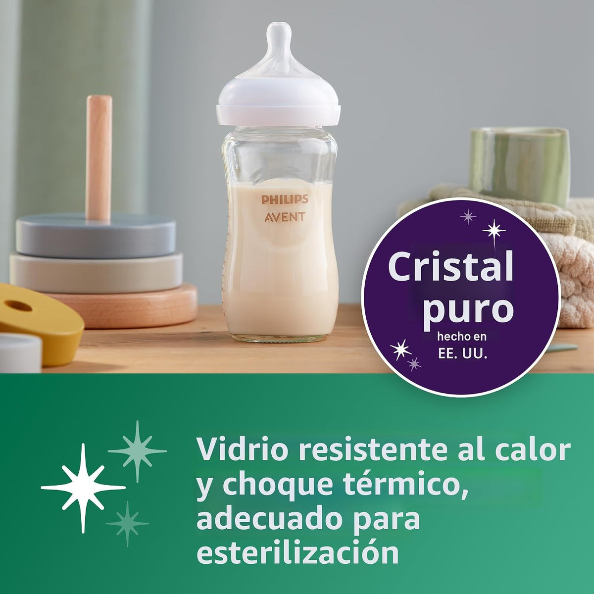 Philips Avent - Juego de regalo para recién nacido, 5 botellas, 2 f...