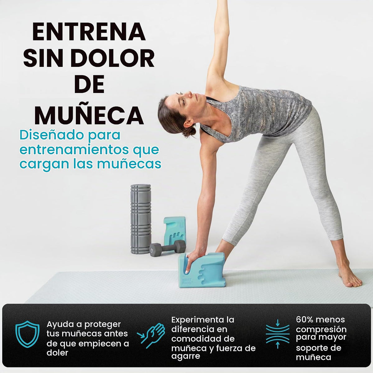 WRISTBuddy Bloques de yoga (izquierdo + derecho) - Bloques de EVA e...