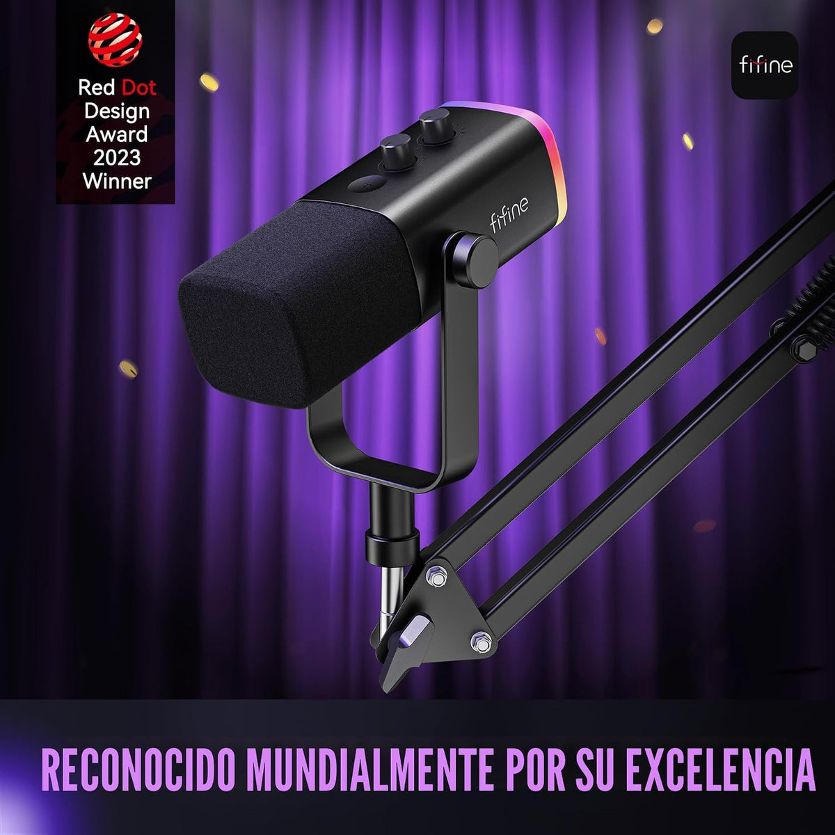 FIFINE AmpliGame AM8T - Juego de micrófonos para juegos XLR\/USB |...