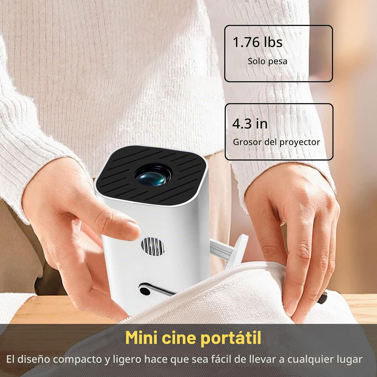 Mini proyector YGSKK con Wifi y Bluetooth, aplicaciones integradas,...