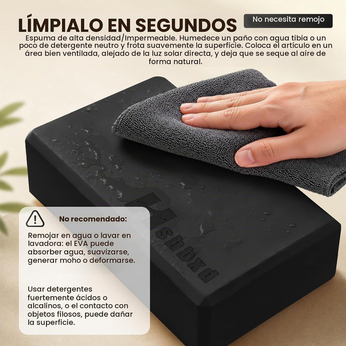 2 bloques de yoga, espuma EVA de alta densidad, antideslizante, 9 x...