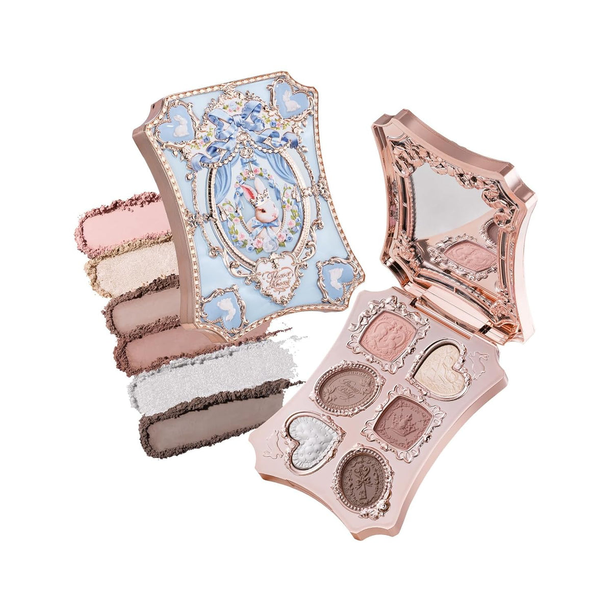 Flower Knows Bunny Garden - Paleta de maquillaje de 6 colores, colo...
