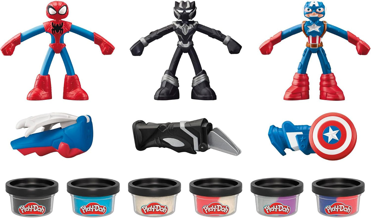 Play-Doh Marvel Hero Adventure Playset, 3 figuras de acción de Marv...