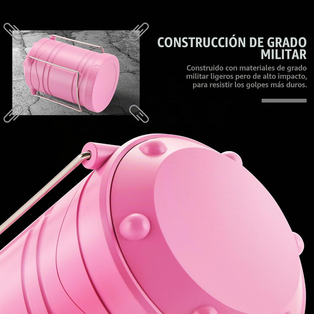 Lichamp Linterna LED de camping, paquete de 4 linternas alimentadas...