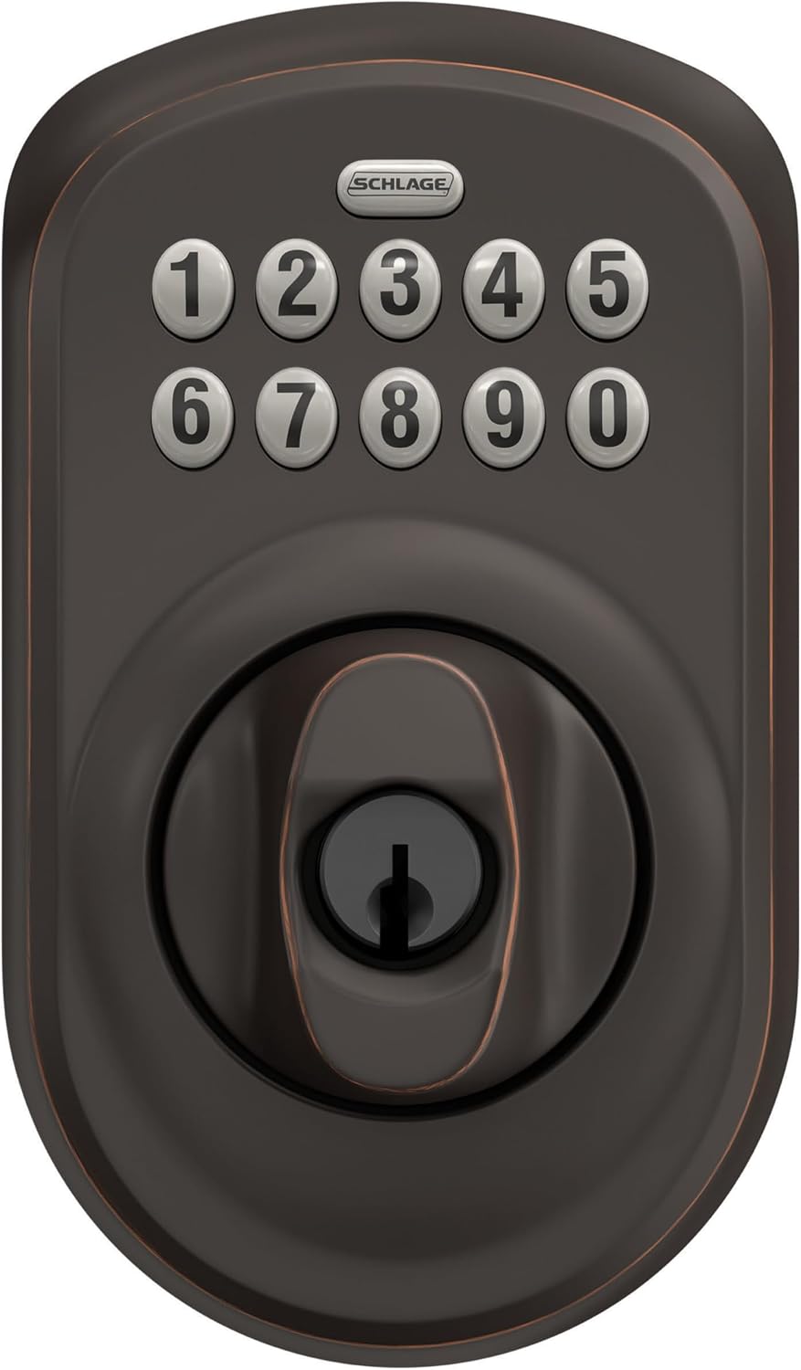 Schlage - Cerrojo de seguridad Plymouth BE365 PLY 716 con teclado,...