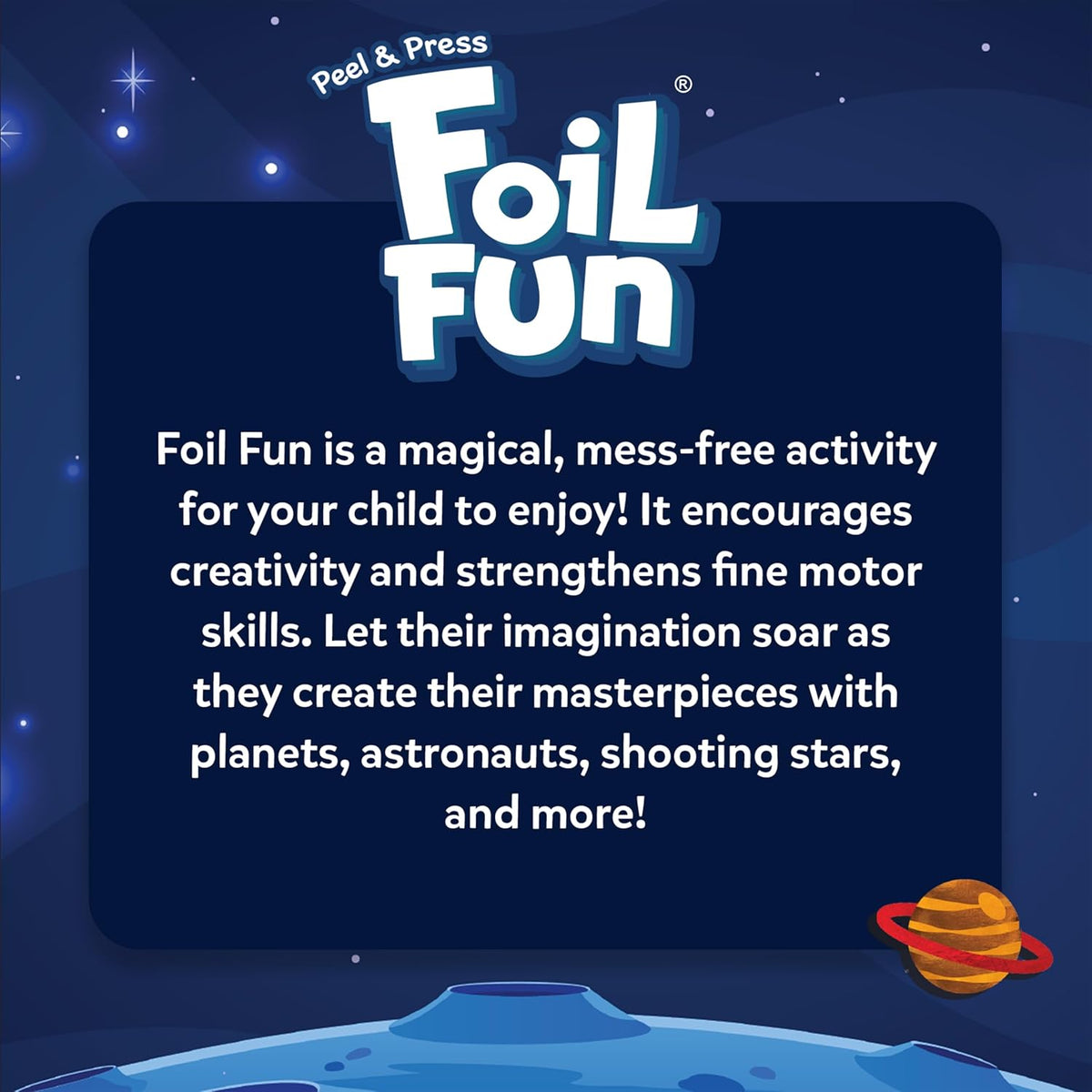 Skillmatics Foil Fun Space, kit de actividades artísticas de alumin...