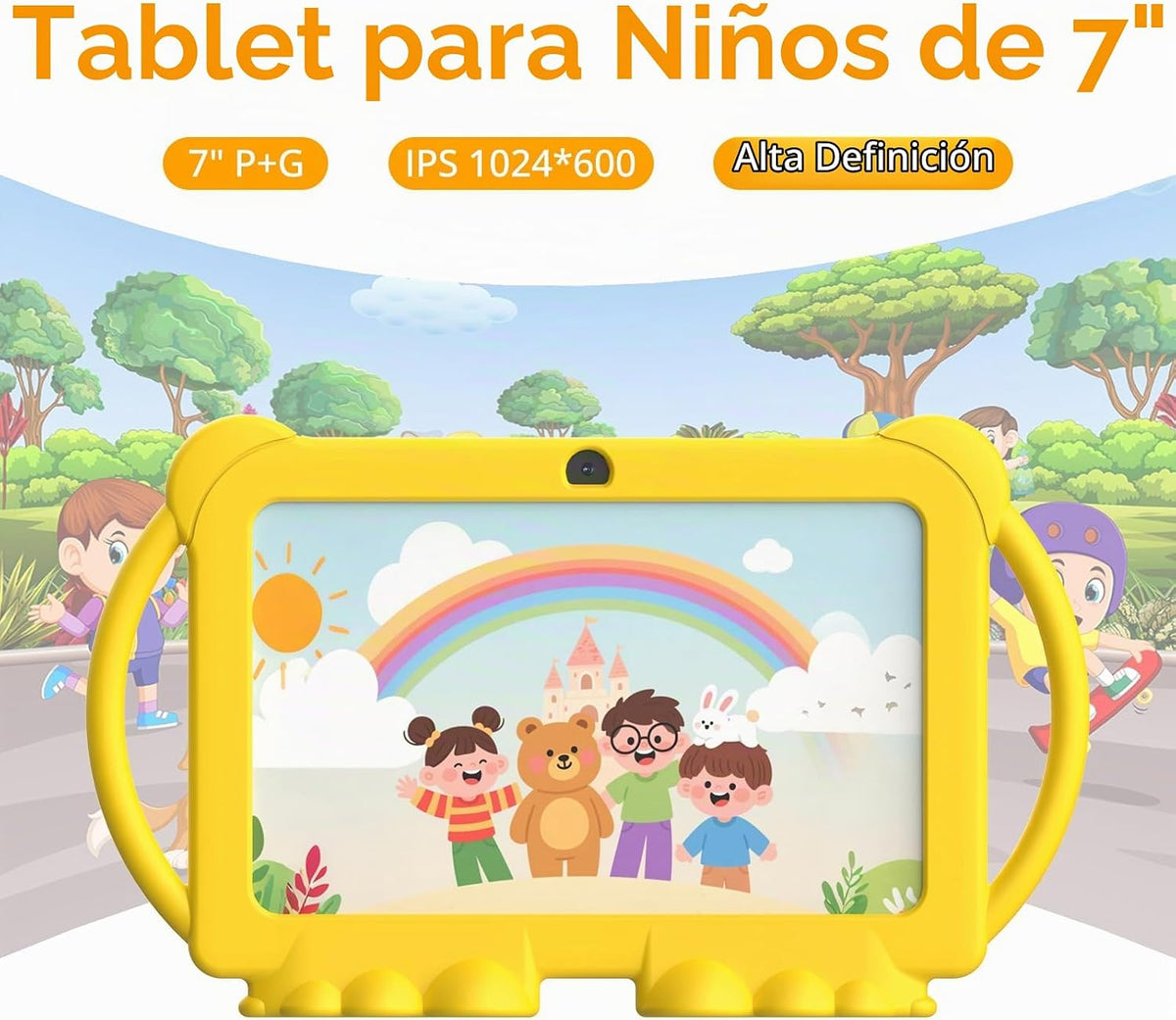 PEICHENG Tablet para niños de 7 pulgadas, Android 12.0 para niños p...
