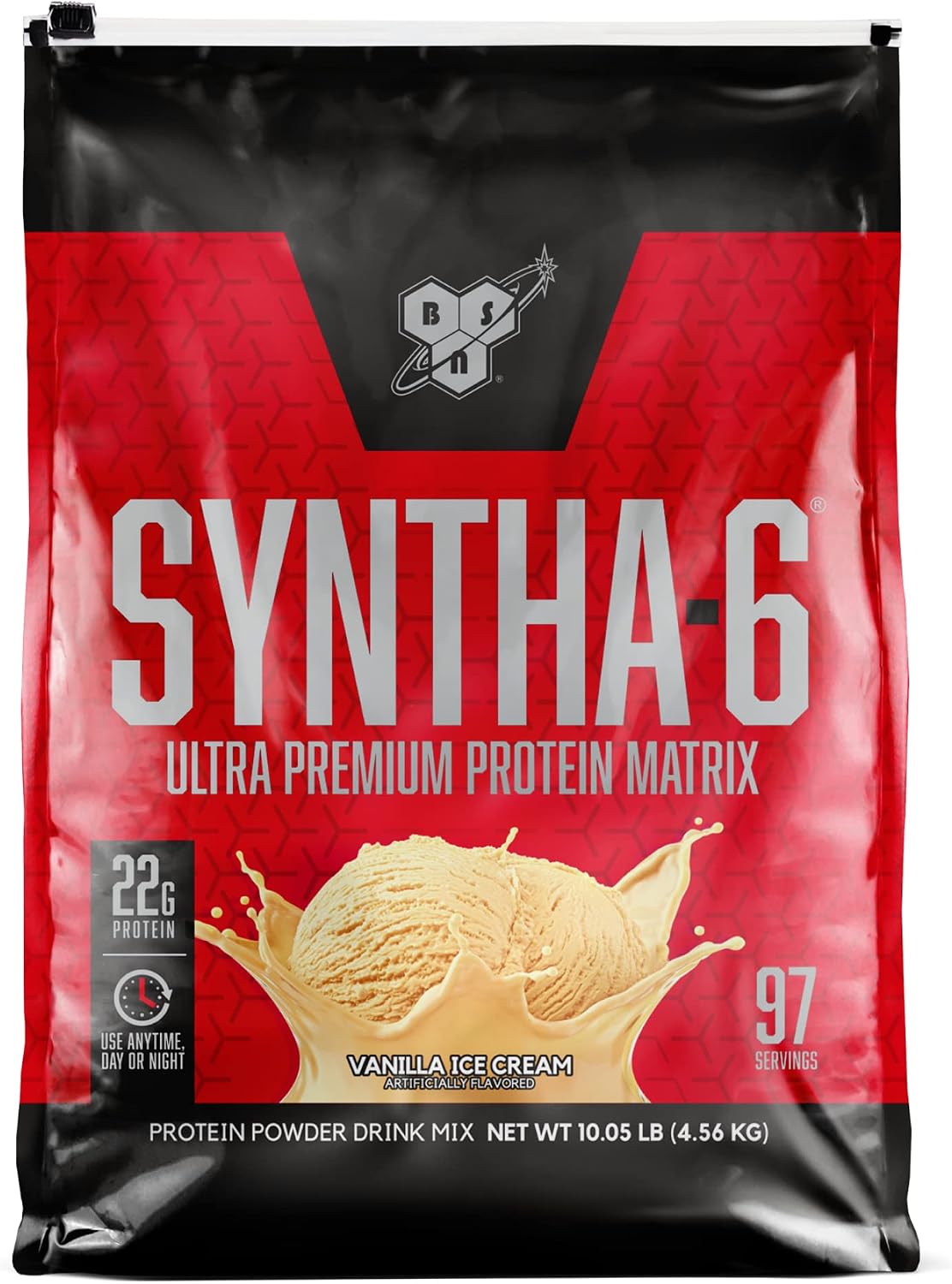 BSN SYNTHA-6 Proteína en polvo premium, helado de vainilla, 97 porc...