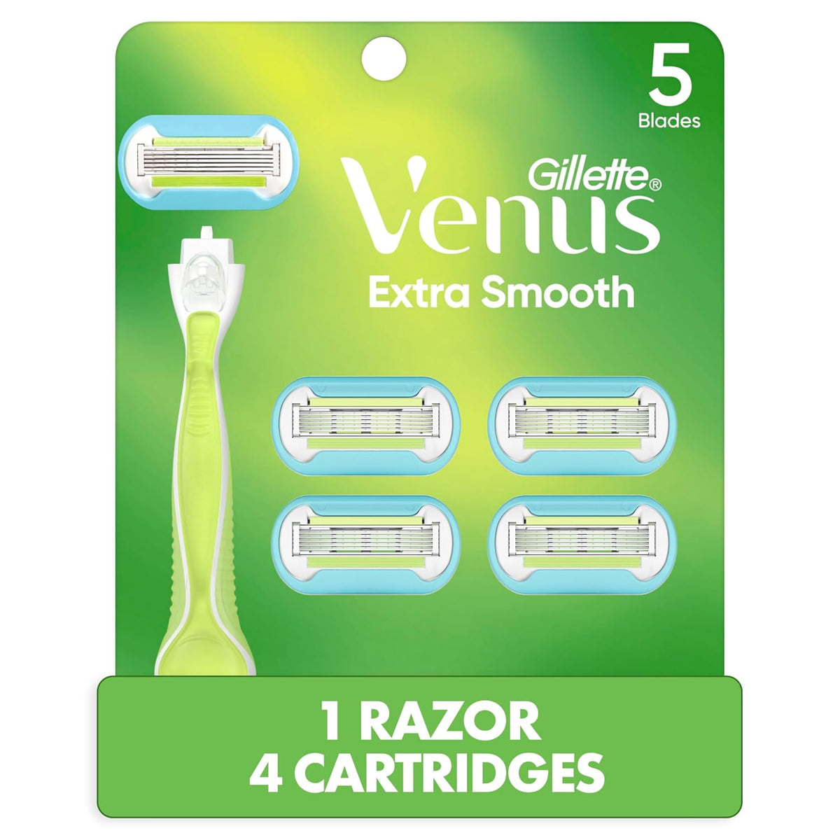 Venus Extra Smooth - Mango de afeitar para mujer + 4 repuestos de c...