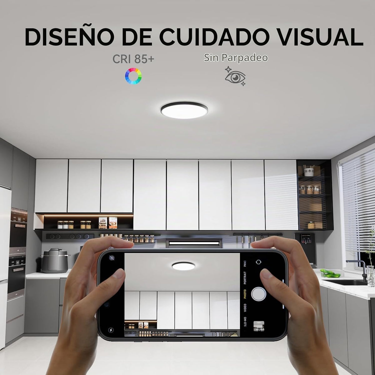 WKONCLDY Luces de techo LED de 7.5 pulgadas, 5 colores seleccionabl...